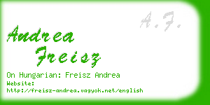 andrea freisz business card